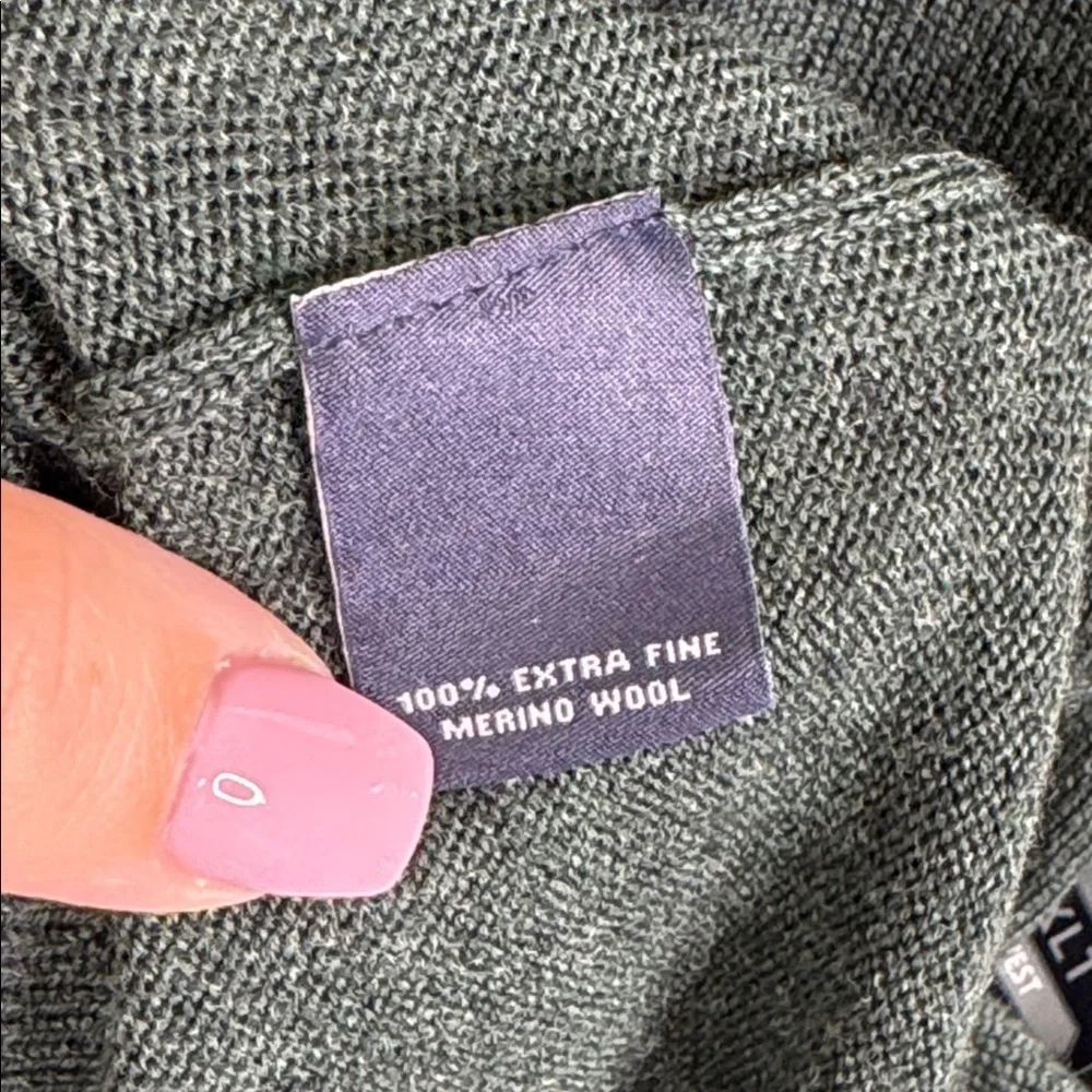 Hart Schaffner Marx XLT Tall Man Green Extra Fine Merino Wool V-Neck Vest NWT
